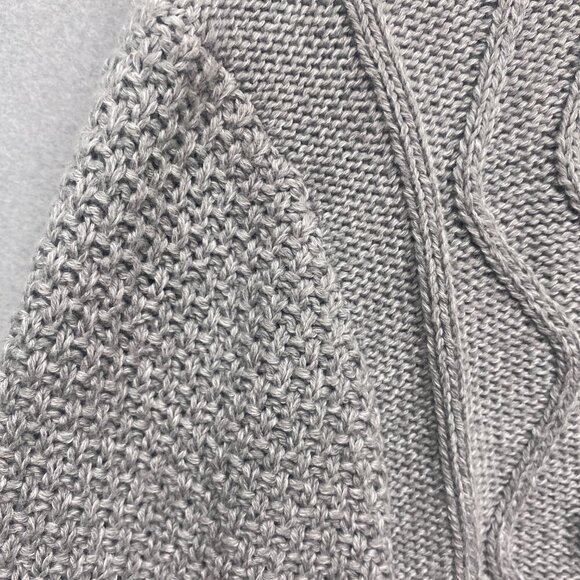 7 Diamonds Sweater Mens Large Grey Knit Textured 100% Cotton - Picture 5 of 11